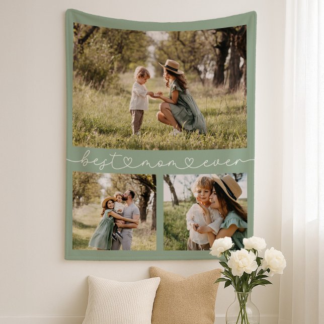 Best Mum Ever Photo Fleece Blanket (Creator Uploaded)