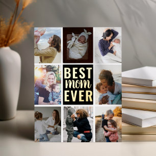 Best Mum Ever Photo Gold Foil Holiday Postcard