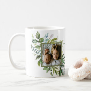 Best Mum Ever Photo Greenery Coffee Mug