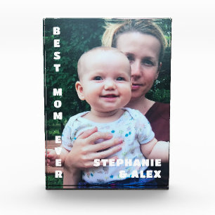Best Mum Ever Photo keepsake birthday personalised Block