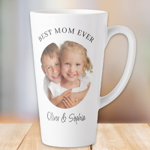 Best Mum Ever Photo Mother's Day Latte Mug