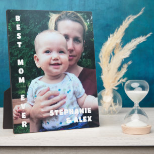 Best Mum Ever Photo names keepsake typography  Plaque
