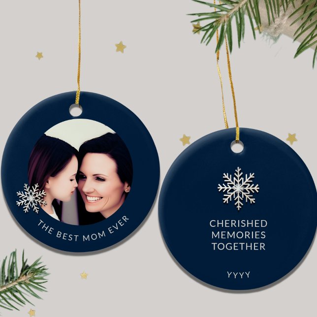 Best Mum Ever Photo Ornament (Creator Uploaded)