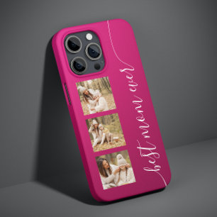 Best Mum Ever Photo Picture  Elegant Script Pink Case-Mate iPhone 14 Case
