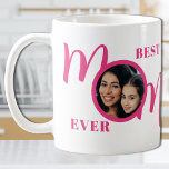 Best Mum Ever Photo Pink Coffee Mug<br><div class="desc">This cute Best Mum Ever Photo Coffee Mug is decorated with the word Mum in stylish pink on a white background.
Easily customisable with your photo.
Makes a perfect gift for Mother's Day.</div>