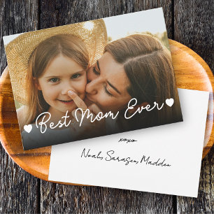 Best Mum Ever Photo XOXO Hearts Mother's Day Card
