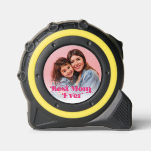Best Mum Ever Pink Retro Text Photo 1