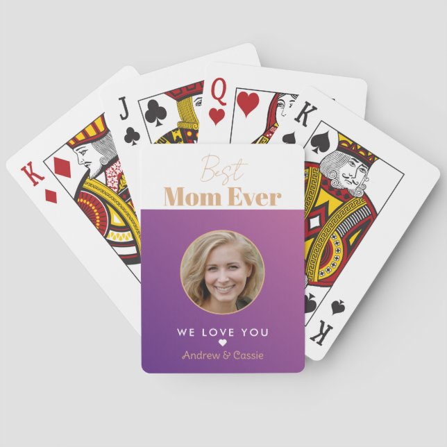 Best mum ever playing cards (Back)