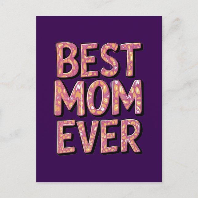 Best mum ever  postcard (Front)