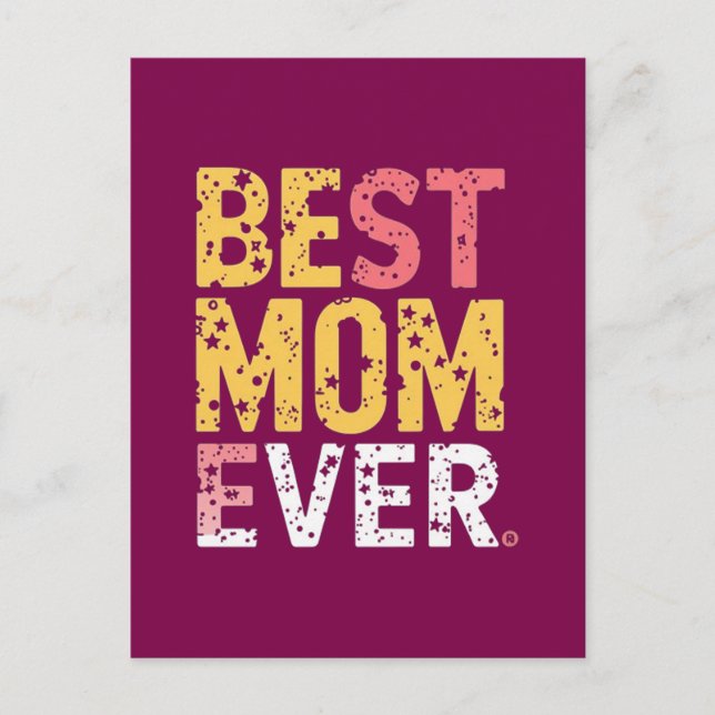 Best mum ever postcard (Front)