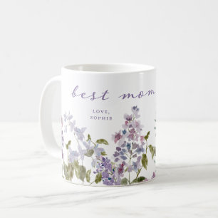 Best Mum Ever   Pretty Purple Lilac Flowers Coffee Mug