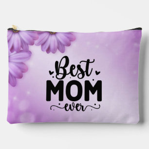 Best Mum Ever Purple Floral Accessory Pouch
