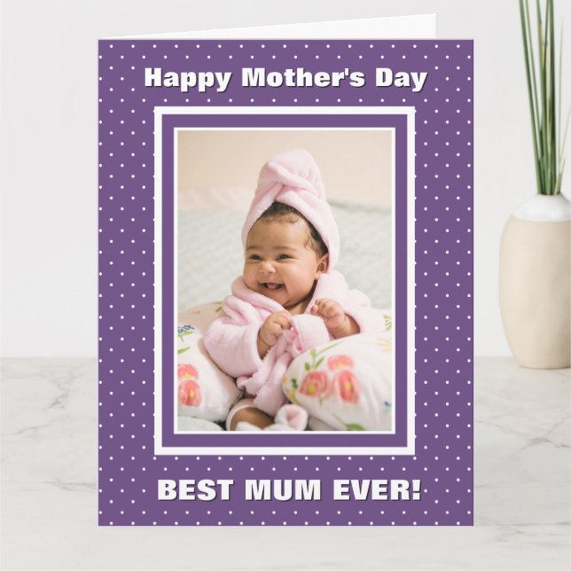 Best Mum Ever Purple Mother’s Day Card (Front)