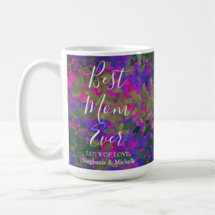 Best Mum Ever Purple Pink Green Garden Floral Coffee Mug