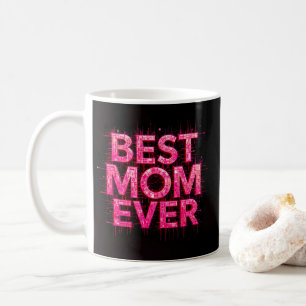 Best Mum Ever Quote Butterfly Pink Coffee Mug