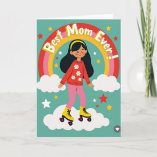 Best Mum Ever Rainbow Scene Card