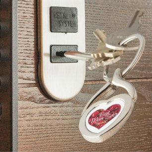 Best Mum Ever Red Roses Heart Mothers Day Key Ring