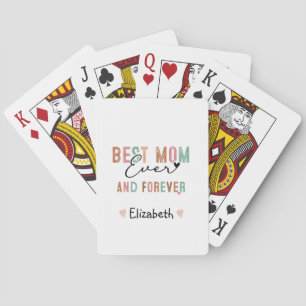 Best Mum Ever Retro Script Groovy Mother's day Playing Cards