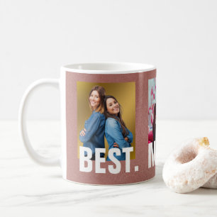 Best Mum Ever Rose Gold Family Photo Collage Coffee Mug