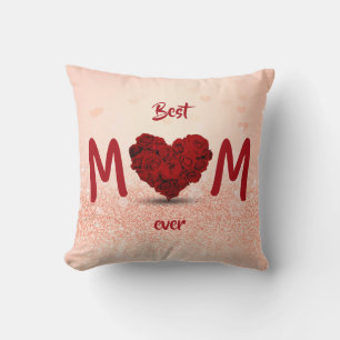Best Mum Ever Rose Heart Bouquet - Pillow
