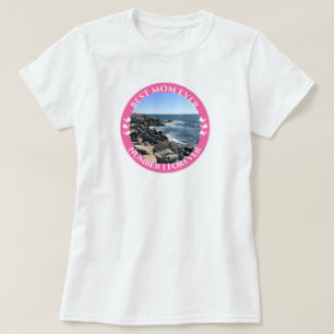Best Mum Ever Round Photo of Atlantic Ocean Shore T-Shirt