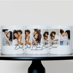 Best Mum Ever Script Photo Collage Coffee Mug