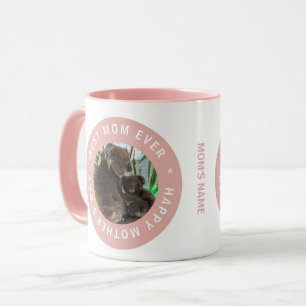 Best Mum Ever Seal Of Approval Pink Photo Mug