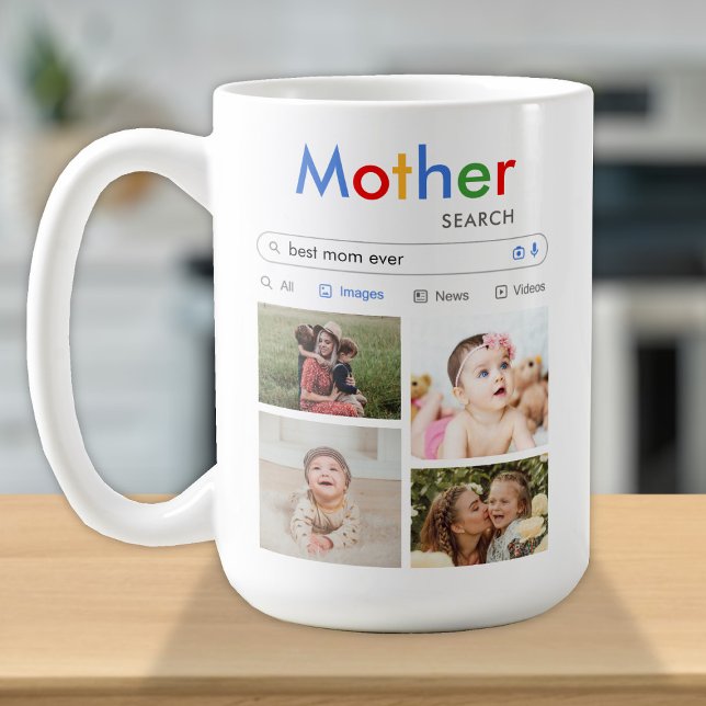 Best Mum Ever Search Baby Kids Cute Photo Collage Coffee Mug (Creator Uploaded)