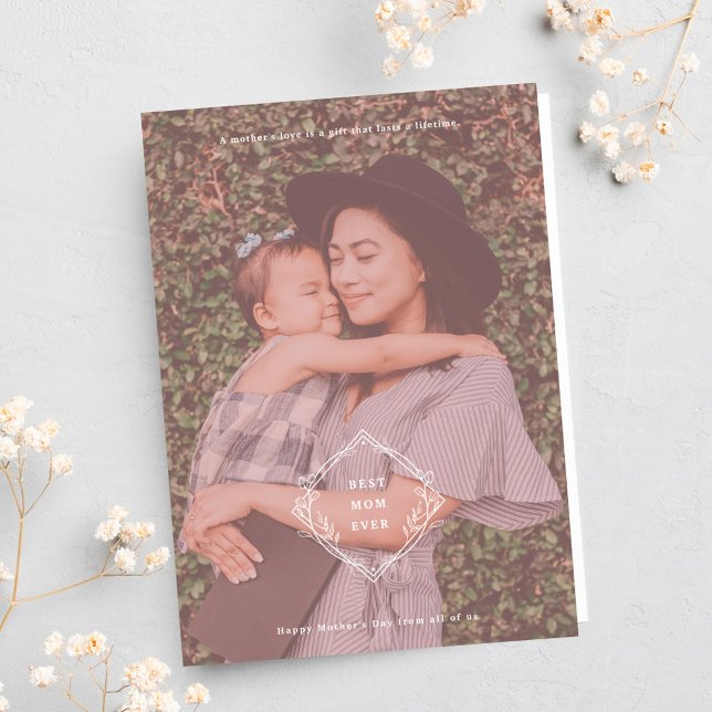 Best Mum Ever Sentimental Folded Holiday Card (Creator Uploaded)