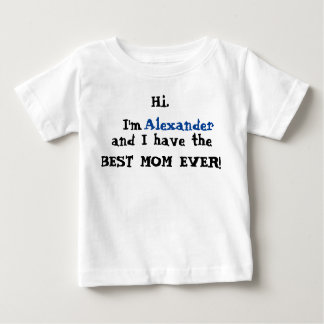Best Mum Ever Sentimental Saying with Blue Text Baby T-Shirt