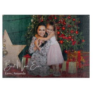 Best Mum Ever Simple Custom Photo Cutting Board