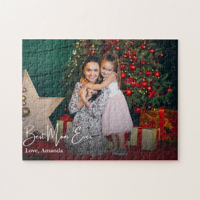 Best Mum Ever Simple Custom Photo Jigsaw Puzzle (Horizontal)