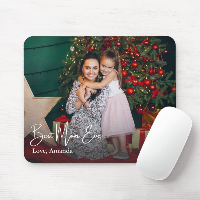 Best Mum Ever Simple Custom Photo Mouse Pad (With Mouse)