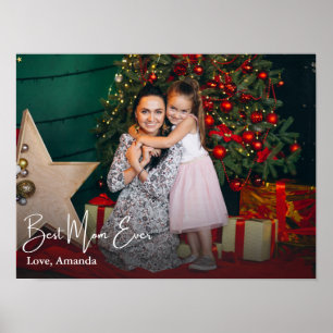 Best Mum Ever Simple Custom Photo Poster