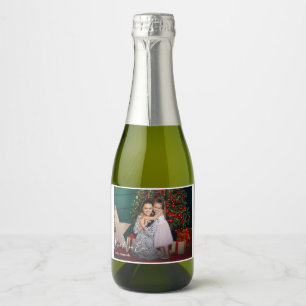 Best Mum Ever Simple Custom Photo Sparkling Wine Label