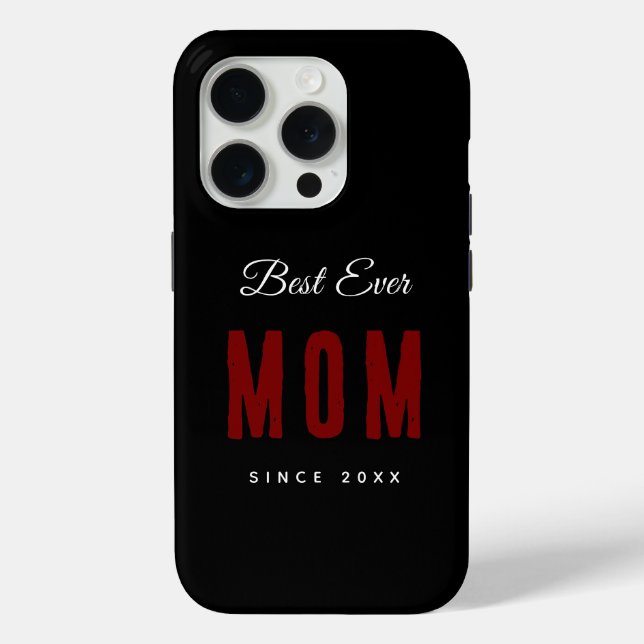 Best Mum Ever Since 20XX Modern Simple Preppy Case-Mate iPhone Case (Back)