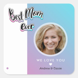 Best mum ever square sticker