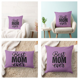 Best Mum Ever Stylish Happy Mother's Day Lumbar Cushion