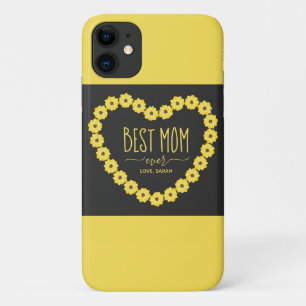 Best Mum Ever Sunflower Personalised Name  iPhone 11 Case