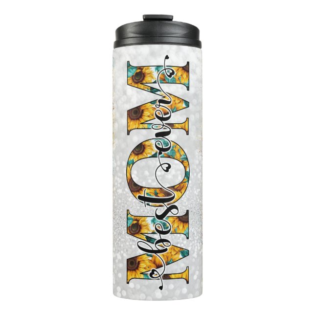 Best Mum Ever Sunflower Thermal Tumbler (Front)