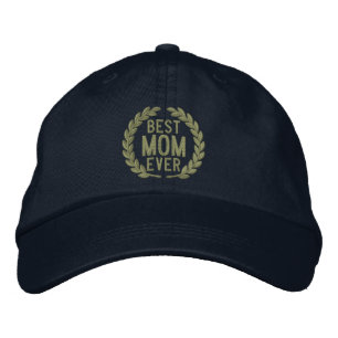 Best Mum Ever SuperMom Laurels Embroidery Embroidered Hat