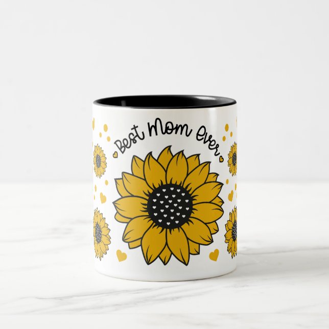 Best mum ever Two-Tone coffee mug (Center)