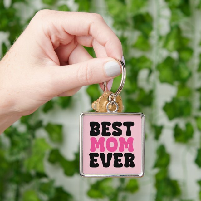 Best Mum Ever Typhography Key Ring (Hand)