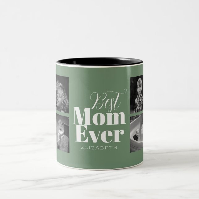 Best Mum Ever Typography Customised  Two-Tone Coffee Mug (Center)