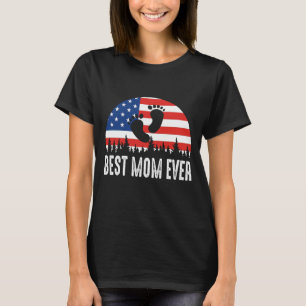Best Mum Ever US Flag T-Shirt