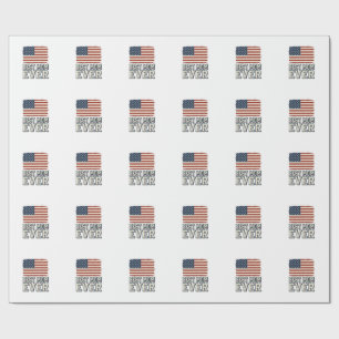 Best Mum Ever Vintage American Flag Shirt Design_1 Wrapping Paper