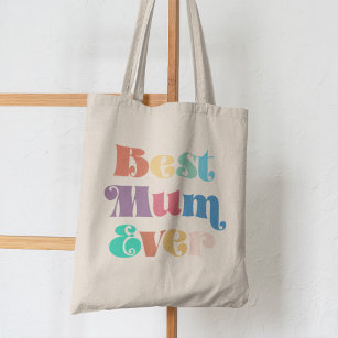 Best mum ever Vintage retro script Mother's day Tote Bag