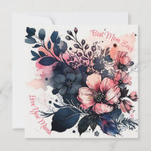 Best Mum Ever Watercolor Floral