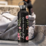 Best Mum Ever Watercolor florals personalised Water Bottle<br><div class="desc">Give mum a gift she'll love and use every day with this personalised black water bottle adorned with original watercolor florals by graphic artist, Lorena Depante. This stylish and chic bottle will keep her hydrated while enhancing her look. She'll proudly carry around this keepsake gift, especially with the words "Best...</div>
