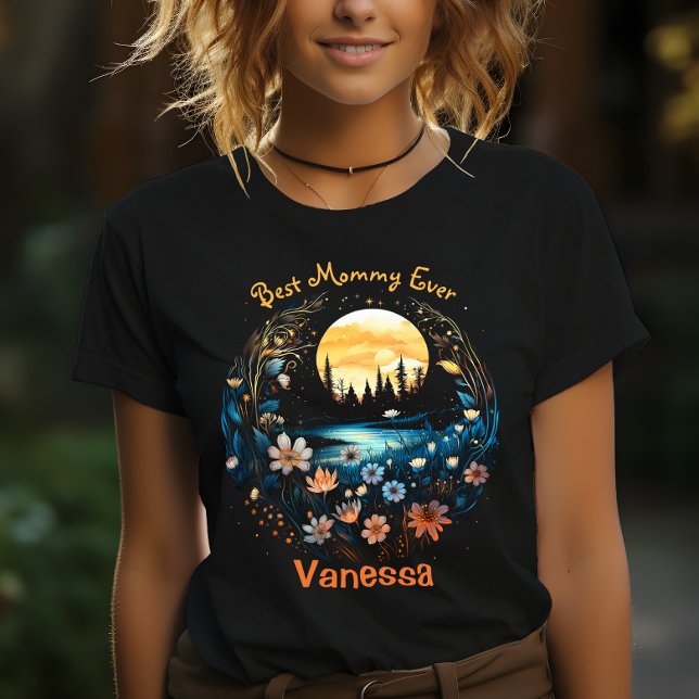 Best Mum Ever Whimsigoth Nature Fairy Wildflowers T-Shirt (Creator Uploaded)